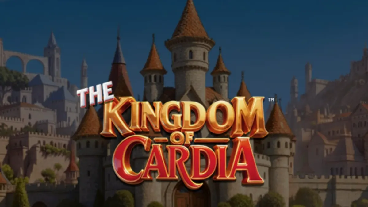 Giao diện trò chơi The Kingdom of Cardia với các biểu tượng lá bài và khu vườn kỳ ảo